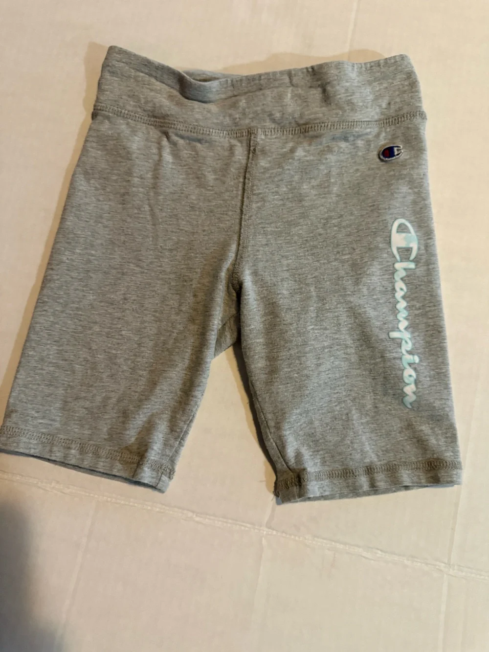 Champion Gray Kids Sweatshorts with Script Logo